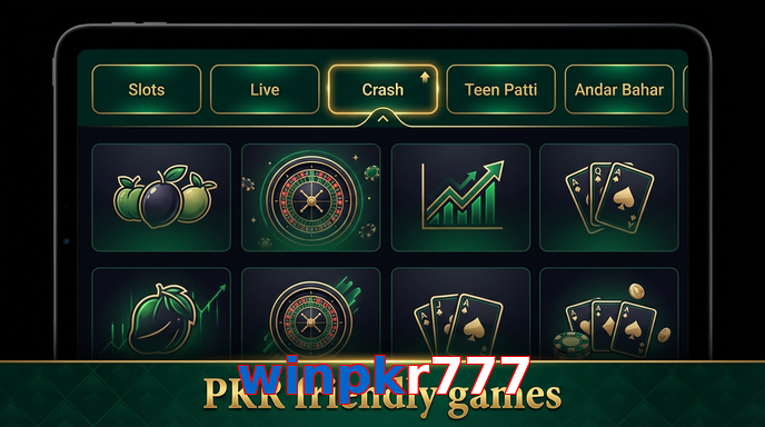 Game list for Winpkr777 games section